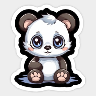 This baby panda cartoon is too cute to handle Sticker